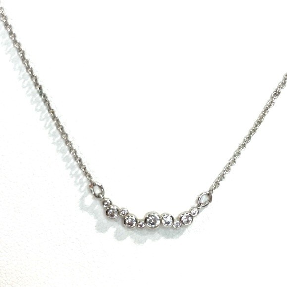10 Stone Minimalistic Dainty Rhinestone Necklace - Picture 5 of 9